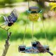 thumbnail image 2 of Comedero para pájaros con energía solar para colgar al aire libre, comedero para pájaros salvajes con vaso de vidrio para cucharón, semillas de flores o agua, comederos para pájaros a prueba de a, 2 of 5