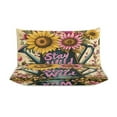 thumbnail image 3 of Juego de funda de edredón Stay Wild con girasoles y mariposas, tamaño king y queen, 3 piezas, 1 funda de edredón y 2 fundas de almohada con cierre de cremallera, 86 x 70 pulgadas, 3 of 8