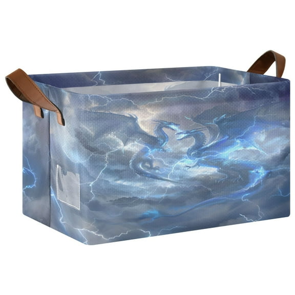 Ryvnso Cool Dragons Storage Bins Large Basket Foldable Cube Toys Organizer with Handles 1 PC