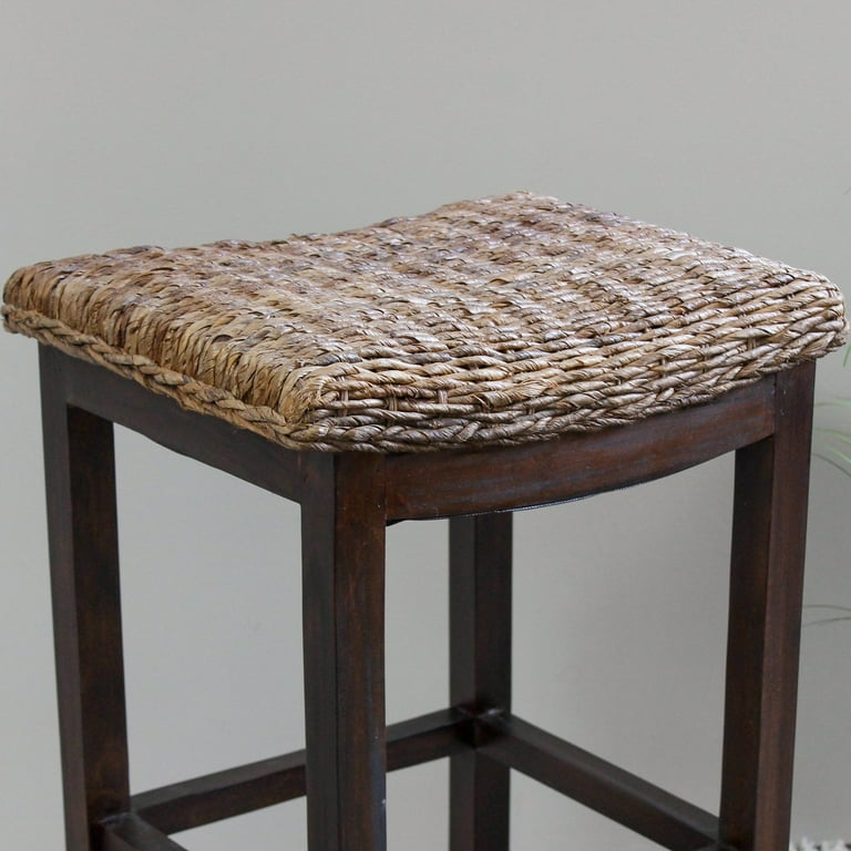 International Caravan Arizona Abaca Cushioned Saddle Seat Bar Stool International Caravan Arizona Abaca Cushioned Saddle Seat Bar Stool