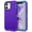 Purple Turquoise, variant on I-HONVA For iPhone 11 Case,3-Layer Military Grade Drop Protection Anti-Slip Bumper Rugged Shockproof Dustproof Protection 6.1 inch Phone Case,Purple Turquoise
