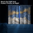 thumbnail image 5 of Vintage Blue Gold Silver Marble Kitchen Curtains, Abstract Short Window Curtains Set of 2, Window Treatment Tier Curtains for Kitchen Over Sink Bathroom Dining Room Decor (26x36 Inch), 5 of 6