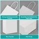 thumbnail image 3 of Bolsas de papel para regalo XPCARE, 200 unidades, color kraft blanco con asas, 13 x 8 x 21 cm, 3 of 7