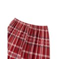 thumbnail image 6 of Family Matching Christmas Pajamas, Deer Santa Print Long-Sleeved Tops + Plaid Pattern Trousers Sleepwear Outfits, 6 of 8