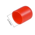 thumbnail image 3 of Uxcell 0.75'' Screw Thread Protector Vinyl End Caps Rubber Red 20pcs, 3 of 5