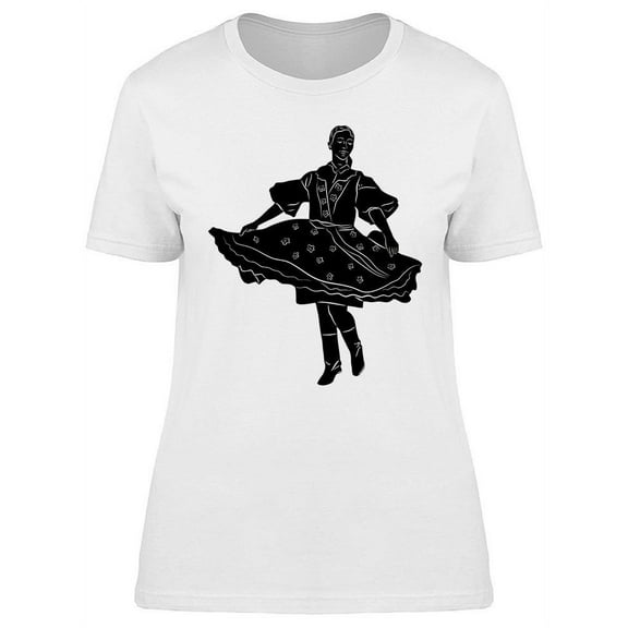 Folklore Dancer Design T-Shirt Women -Image by Shutterstock, Female Large