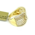 thumbnail image 6 of 1.19ct genuine diamond 18k yellow Gold Women wide anniversary band Ring Size 6.5, 6 of 12