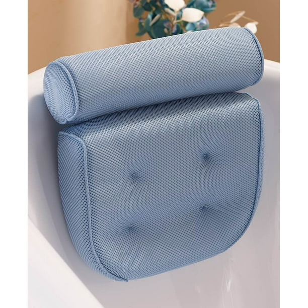 Spa Mesh Bath Pillow Blue