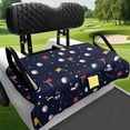 thumbnail image 2 of Uorisanigo Golf Style Golf Cart Seat Covers Breathable Seat Protector with 4 Pockets , Fits for EZGO TXT RXV/Club Car DS Precedent Accessories Gift for Men Women Golfer, 2 of 7