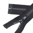 thumbnail image 1 of Yahoga 2 Cremalleras Separadoras #5 De 29 Pulgadas Para Coser Abrigos, Chaquetas, Cremalleras De Plástico Moldeado Negro A Granel (29 Pulgadas, 2 Unidades), 1 of 5