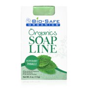 Bio-Safe Organics Organics Soap Line, All-Natural Handmade Bath Soap Bar, Peppermint Pinnacle, 4 oz, 12 Pack