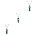 thumbnail image 2 of maskred Hexagon Column Charm Findings Handmade Holiday Hanging Pendants Crystal Necklace Earring Keychains Decorations Peacock Stone 3Set, 2 of 6