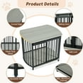 thumbnail image 4 of 31.5" Furniture Style Dog Crate for Small and Medium Dogs, Wooden Cage Indoor Kennel Furniture, Modern Dog Crate End Table with Double-Doors, Gray, 4 of 4