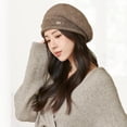 thumbnail image 2 of Wancir Women Wool Beret Hat French Style Winter Warm Solid Color Classic Knit Beret Cap, 2 of 3