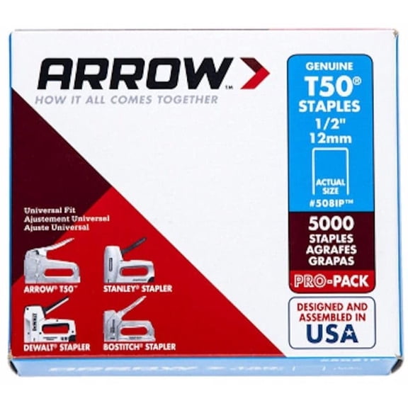 Arrow Fastener 508IP 1/2" T50 Staples
