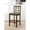 thumbnail image 2 of Home Design Azalea Counter Chairs (Set of 4), Brown/Gray, Slat-back design, Padded seat, Comfortable seating, Sturdy frame, Modern minimalist style, Durable construction, 2 of 5