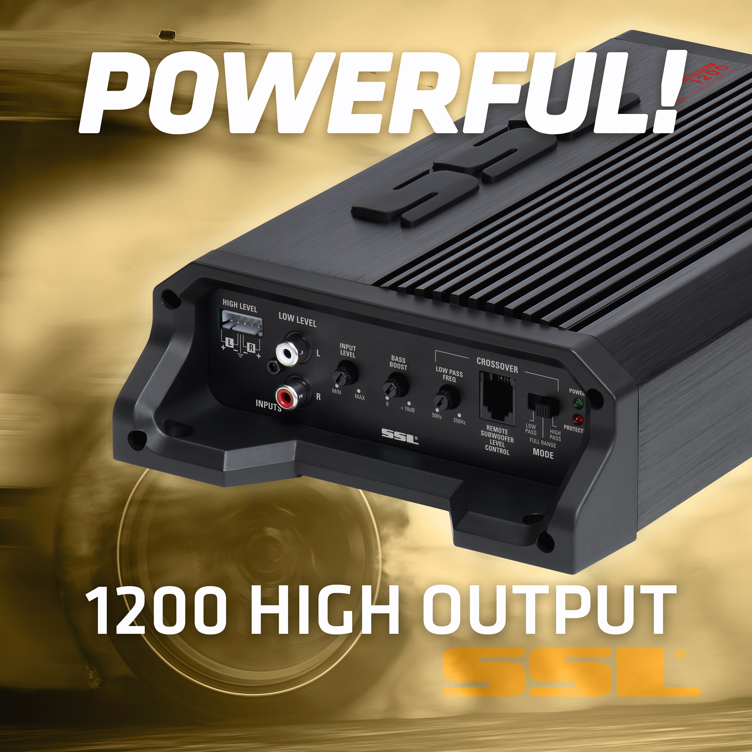 Sound Storm Laboratories CG1202 2 Channel 1200 Watt Car Amplifier, Bridgeable