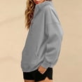 thumbnail image 5 of TGSLY Women's Half Snap Button Down Sweatshirt Lightweight Stand Collar Long Sleeve Athletic Tops Relaxed Casual Solid Color Fall Pullover with Pocket XL, 5 of 8