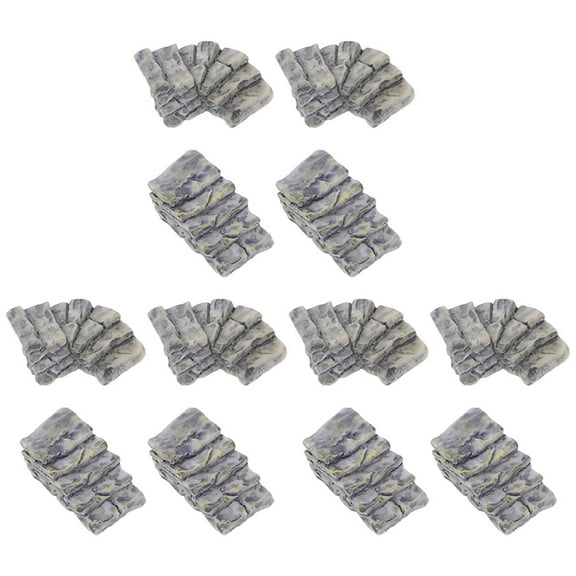 GOOHOCHY  12 Pcs Edging Stone Micro Landscape Decoration Straight Step Model