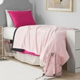 thumbnail image 4 of The Sheet Lab Solid Plush Microfiber Throw Blanket, Light Pink, 50" x 70", 4 of 6