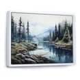 thumbnail image 2 of Designart "Canada Calm Lake" Landscapes Floater Framed Canvas Print, 2 of 7