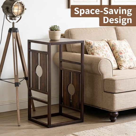 Bamboo Multi-Functional Side Table & Plant Stand – Sturdy & Lightweight, Indoor & Outdoor Use, with Easy Cork Assembly, Modern Plant Pot Holder, Perfect for Small Spaces, Living Room, Balcony, Garden