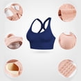 thumbnail image 2 of Toystoory Sujetador de Yoga para mujer, deportes, sujetador con relleno con aumento, camisetas sin mangas, chaleco, entrenamiento, Fitness, Uniforme atlético Azul marino METRO, 2 of 6
