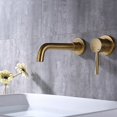 thumbnail image 2 of Wall Mounted Bathroom Faucet Brushed Gold, 2 of 6