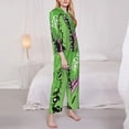 thumbnail image 3 of Fotbe CROCODILE HEAD Pattern Long Sleeve Pajama Set for Women,Sleepwear Set,2-piece Loungewear Set,Soft PJs Comfy Nightwear with Pockets -Medium, 3 of 7