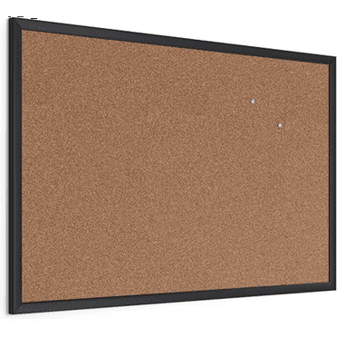 Cork Bulletin Board, 24'' x 36'', Black Wood Frame