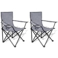 thumbnail image 2 of 2 pcs Camping Folding Portable Chairs Outdoor Fishing Beach Multi Colours, 2 of 15