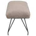 thumbnail image 4 of Donne Dining Bench- Taupe Brown and Foam Cushion- Metal Legs- 58 Inch, 4 of 5