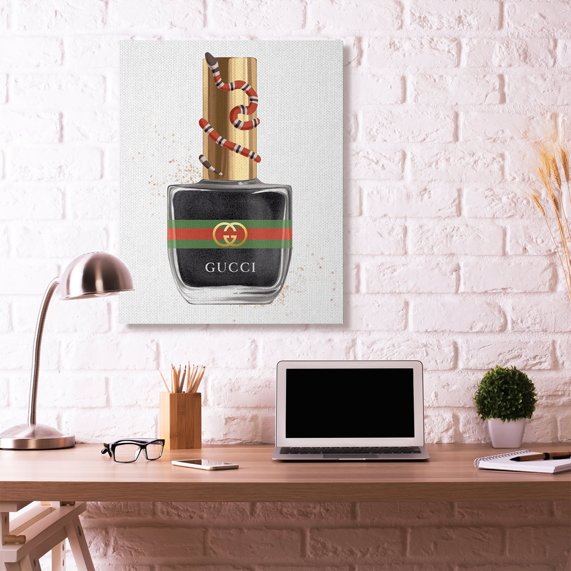 Stupell Industries Makeup Black Nail Polish Fashion Design Canvas Wall Art by Ziwei Li