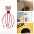 thumbnail image 4 of Unique Bargains 1 Pc Women Octopus Ball Bearing Style Head Massager for Home for Office Plastic Steel Ball Pink, 4 of 4