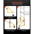 thumbnail image 4 of VEVOR 4-Pack Scaffold Outriggers, 1000 lbs Total Load Capacity Baker-Style Scaffolding Accessory with Swivel Casters, Carbon Steel Scaffold Wheel System with Rust Proof Galvanized Surface, Yellow, 4 of 9