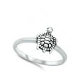 thumbnail image 4 of Cute Sea Turtle Beach Animal Sterling Silver Ring 925 Jewelry Female Male Unisex Size 12, 4 of 4