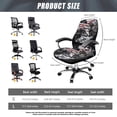 thumbnail image 6 of FKELYI Grunge Wolf American Flag Print Office Chair Cover Removable Computer Chair Slipcover Anti-Dust Swivel Chair Protector Covers for Boss Chair Armchair Decor, Large, 6 of 6