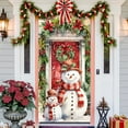 thumbnail image 6 of Horivan 3 Packs Christmas Door Cover Santa Claus Design Festive Holiday Decoration Polyester Fabric for Front Door Indoor Wall Party Decorations, 6 of 6
