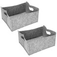 thumbnail image 1 of 2pcs Felt Storage Basket/Bin with Handles, Collapsible & Convenient Storage Solution, 1 of 5
