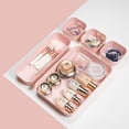 thumbnail image 4 of Set Of 12 Pink Color Plastic Desk Drawer Organizers For Makeup Bathroom Office Kitchen Vanity Drawer Storage Box Contain, 4 of 7