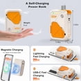 thumbnail image 2 of Dexqynl Magnetic Power Bank, 20000mAh Portable Charger, with Foldable Wall Plug, Detachable Data Cable, Foldable Bracket, Outdoor Emergency Backup Battery, Compatible with iPhone, Samsung, Black, 2 of 8