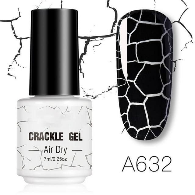 Esmalte de uñas, pegamento craquelador para esmalte de uñas, kit de pegamento craquelador para esmalte de uñas, almohadilla de algodón de 7 ml