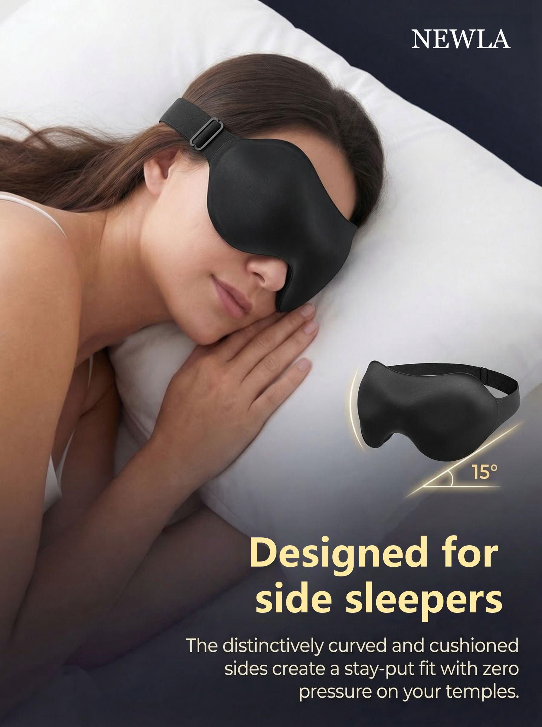FACEMOON Weighted Sleep Mask 100% Blackout 3D Contoured for Men and Women Serene Garden Sleep Soft Memory Foam Zero Pressure Airplane Travel Green