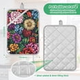 thumbnail image 6 of Yayeee Pot Holders Kitchen Heat Resistant with Pockets 7"x9.8" Cotton Oven Cooking Hot Pads, Vibrant Flowers Pattern, 6 of 7