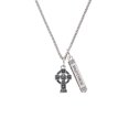 thumbnail image 2 of Delight Jewelry Silvertone Large Celtic Cross Silvertone Mother Daughter Bar Charm Necklace, 23", 2 of 4