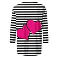 thumbnail image 2 of Valentines Shirts for Women Plus Size S-5XL Cute Hearts Print 3/4 Sleeve Crewneck Tshirts Tunic Tops Holiday (2XL, Black 02), 2 of 6