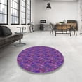 thumbnail image 3 of Ahgly Company Indoor Rectangle Patterned Purple Flower Purple Area Rugs, 6' x 9', 3 of 6