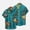 hawaiian shirt for men-Blue, variant on VOUZZA Mens Graphic Shirt Short Sleeve Map Print Lapel Button Down Blouse with Pocket Loose Fit Casual Summer Dress Shirt for Men