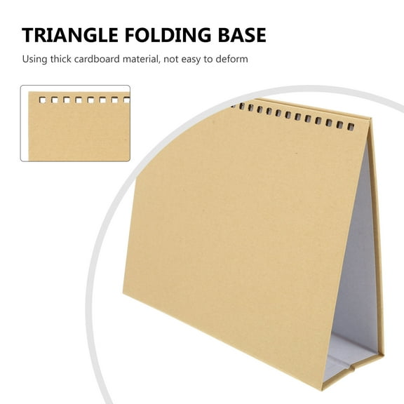 OUNONA  12 Pcs Base Calendar for DIY Blank Desk Triangle Rack