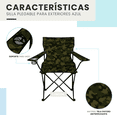 thumbnail image 4 of Silla Plegable Linium Playa Exterior Campo Camping Portatil, Verde Camuflaje, 4 of 9